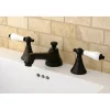 Kingston Brass Three-Hole 8-Inch Widespread Bathroom Faucet with Brass Pop-Up