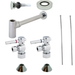Kingston Brass Trimscape Contemporary Plumbing Sink Trim Kit with Bottle Trap for Vessel Sink with Overflow Hole