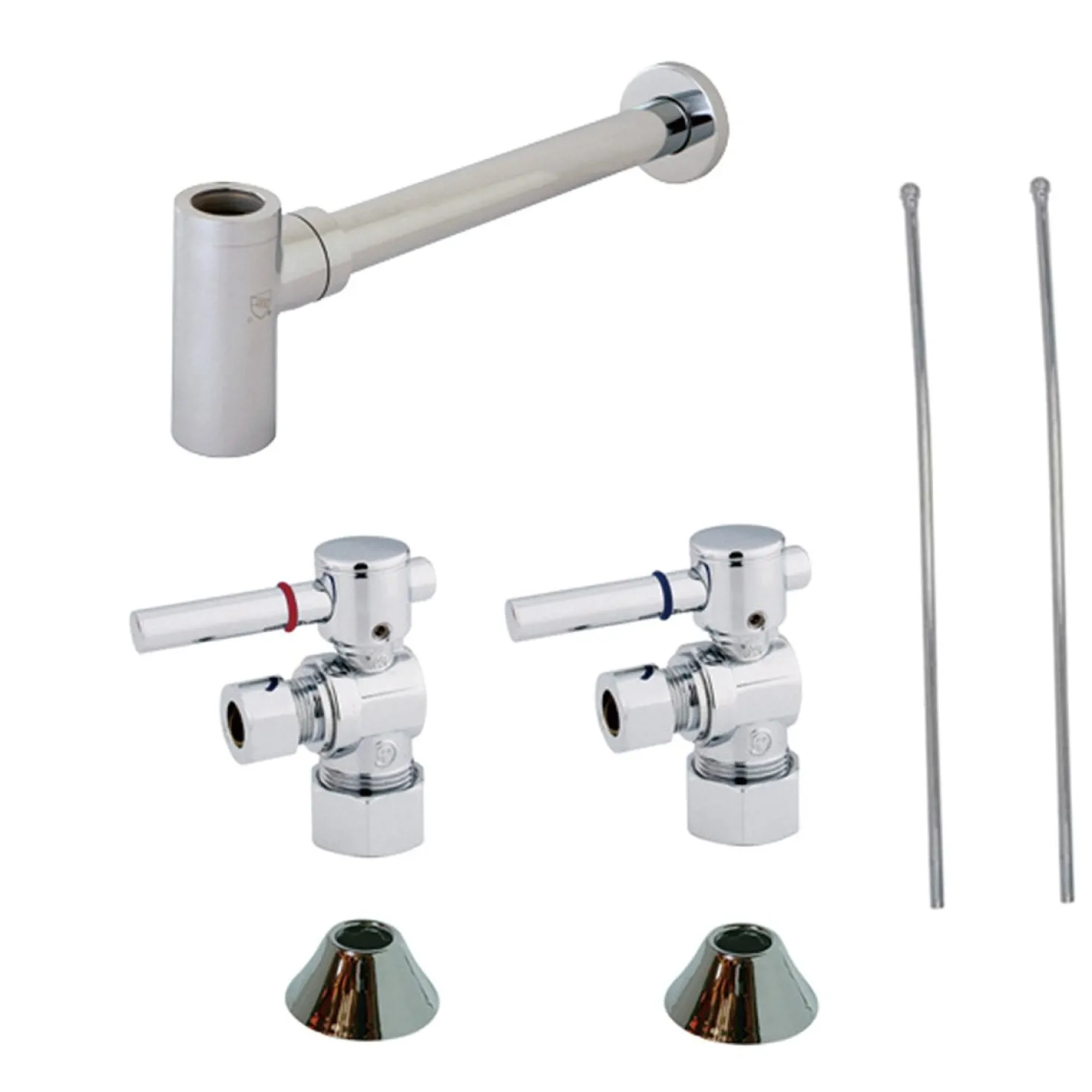 Kingston Brass Trimscape Contemporary Plumbing Sink Trim Kit with P Trap for Lavatory and Kitchen