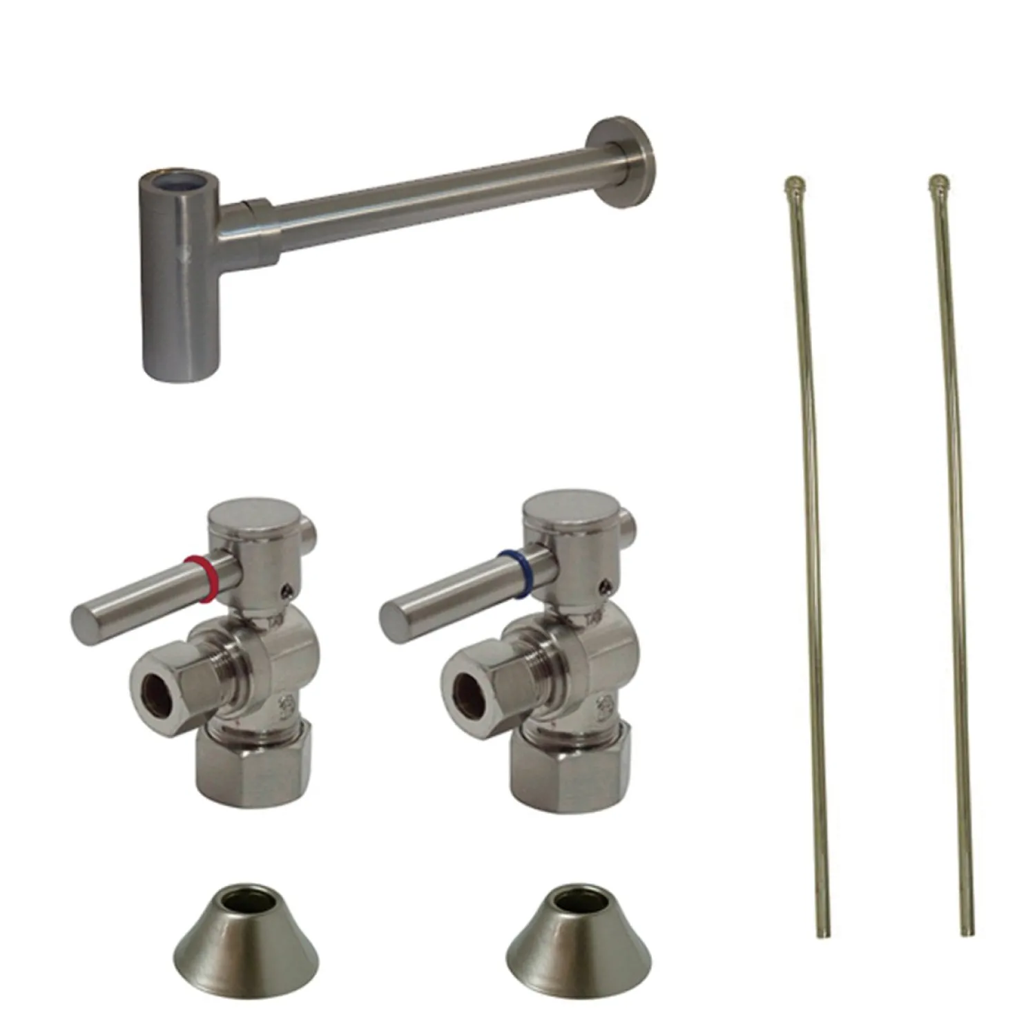 Kingston Brass Trimscape Contemporary Plumbing Sink Trim Kit with P Trap for Lavatory and Kitchen