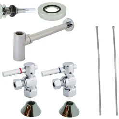 Kingston Brass Trimscape Plumbing Sink Trim Kit with Bottle Trap for Vessel Sink with Overflow Hole