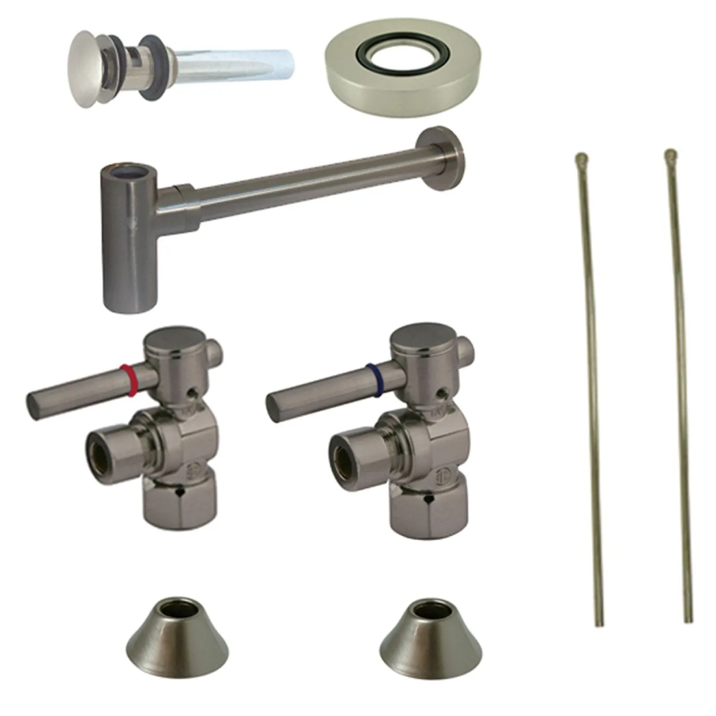 Kingston Brass Trimscape Plumbing Sink Trim Kit with Bottle Trap for Vessel Sink with Overflow Hole