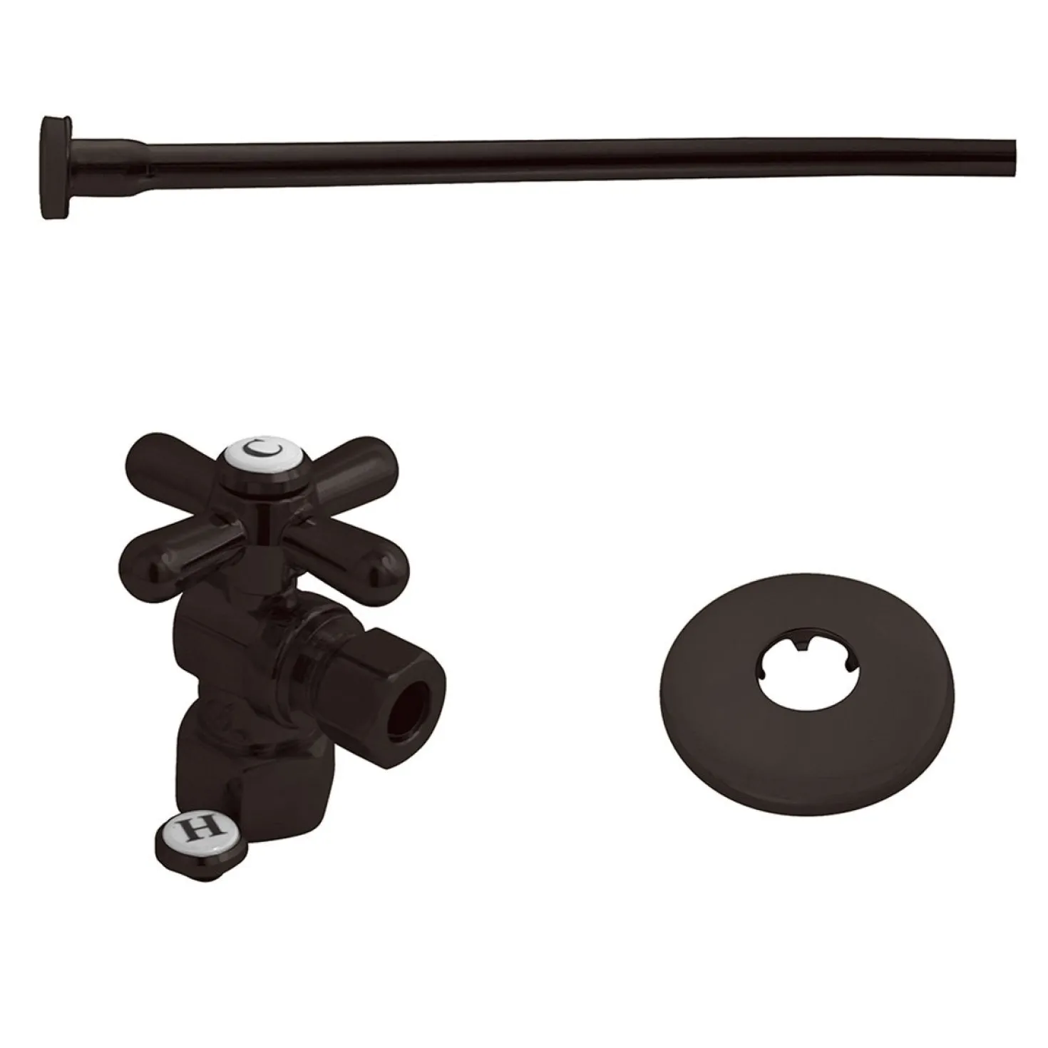 Kingston Brass Trimscape Toilet Supply Kits Combo, 1/2" IPS Inlet, 3/8" Comp Outlet