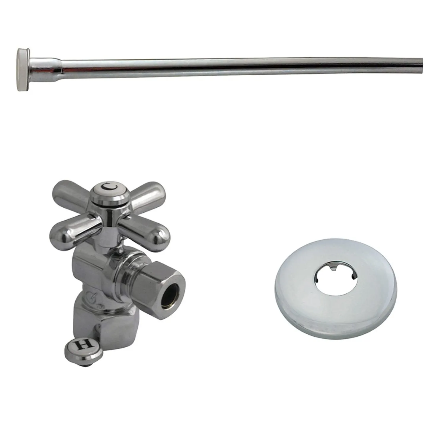 Kingston Brass Trimscape Toilet Supply Kits Combo, 1/2" IPS Inlet, 3/8" Comp Outlet