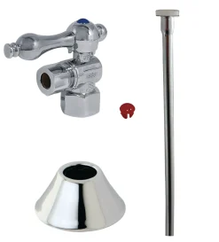 Kingston Brass Trimscape Toilet Trim Kit with 1/2″ compression angle stop.