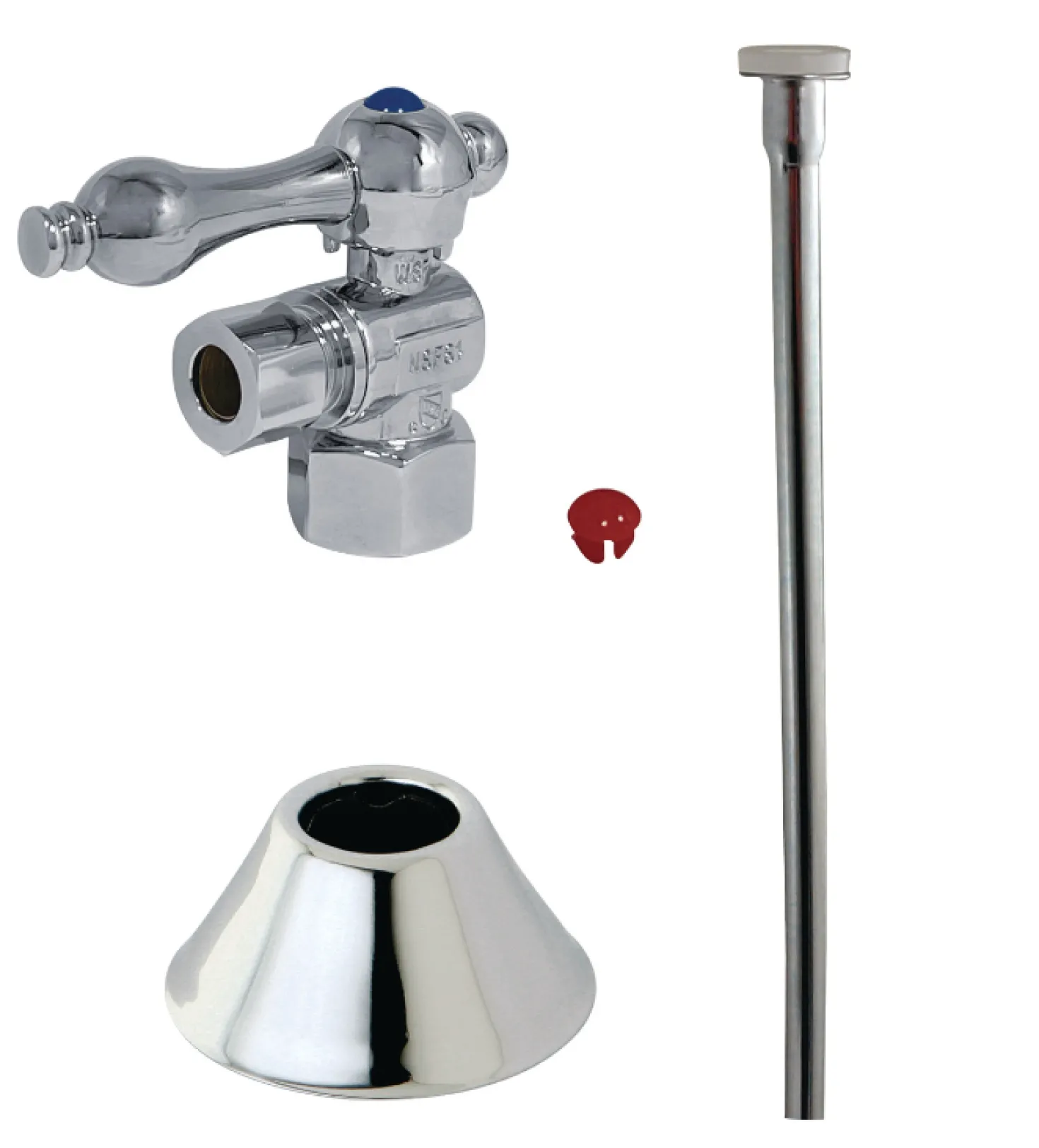 Kingston Brass Trimscape Toilet Trim Kit with 1/2″ compression angle stop.