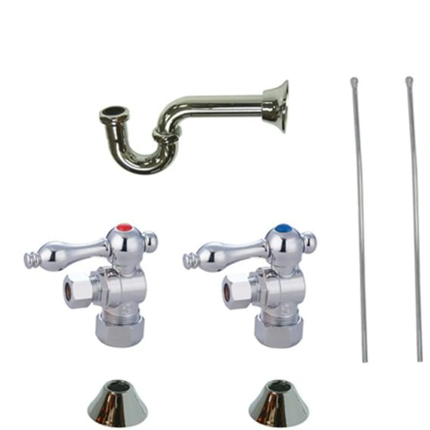 Kingston Brass Trimscape Traditional Plumbing Sink Trim Kit with P Trap for Lavatory and Kitchen
