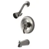 Kingston Brass Tub and Shower Faucet in Brushed Nickel