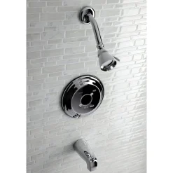 Kingston Brass Tub and Shower Trim Only Without Handle in Polished Chrome