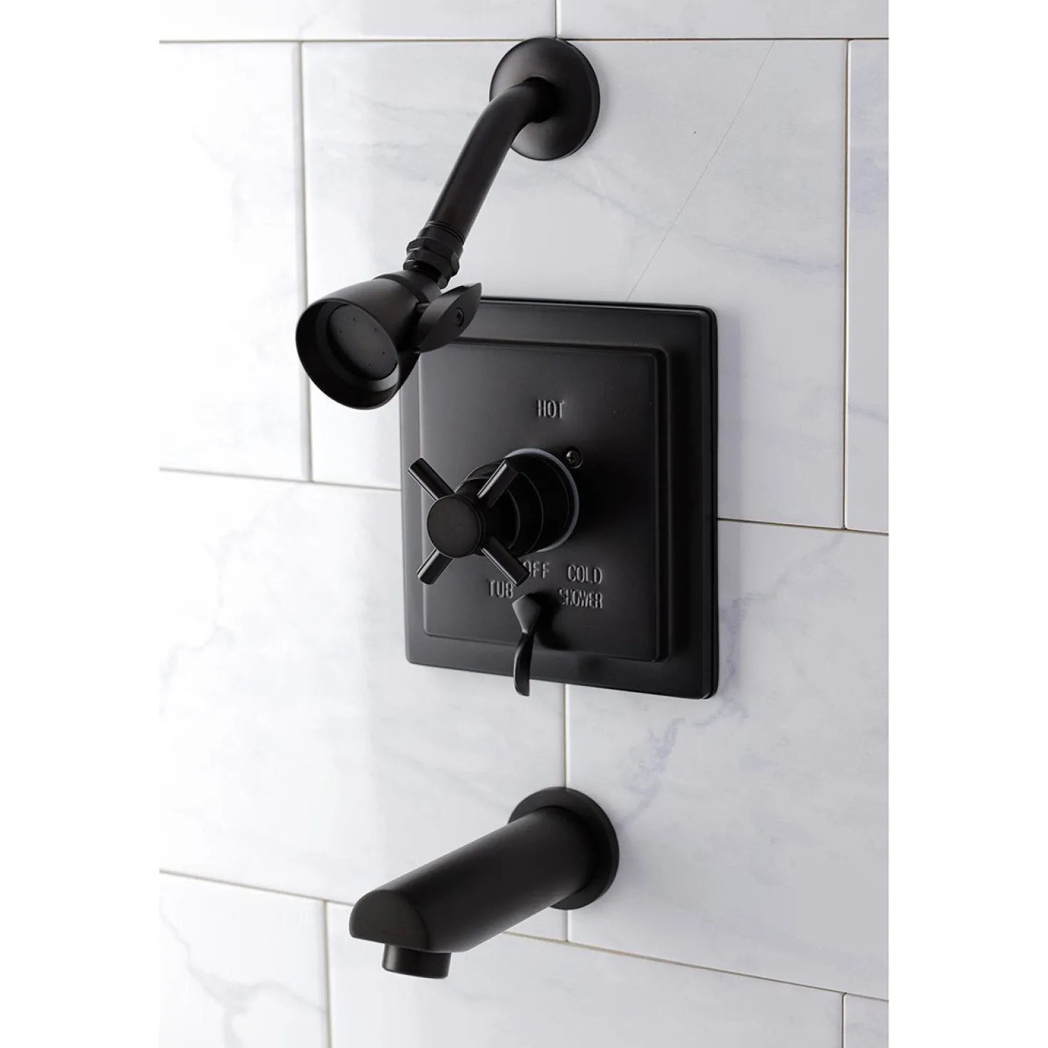 Kingston Brass Tub and Shower Faucet in Oil Rubbed Bronze