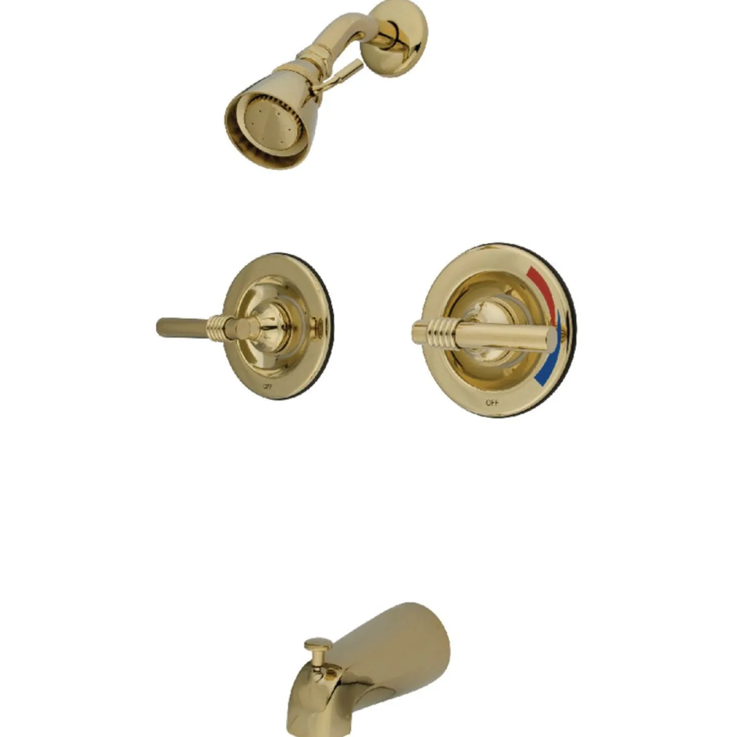 Kingston Brass Tub and Shower Faucet in Polished Brass