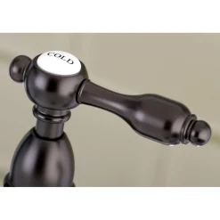 Kingston Brass Tudor Bridge Kitchen Faucet with Brass Sprayer