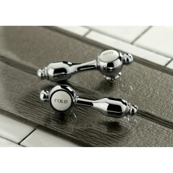 Kingston Brass Tudor Bridge Kitchen Faucet with Brass Sprayer