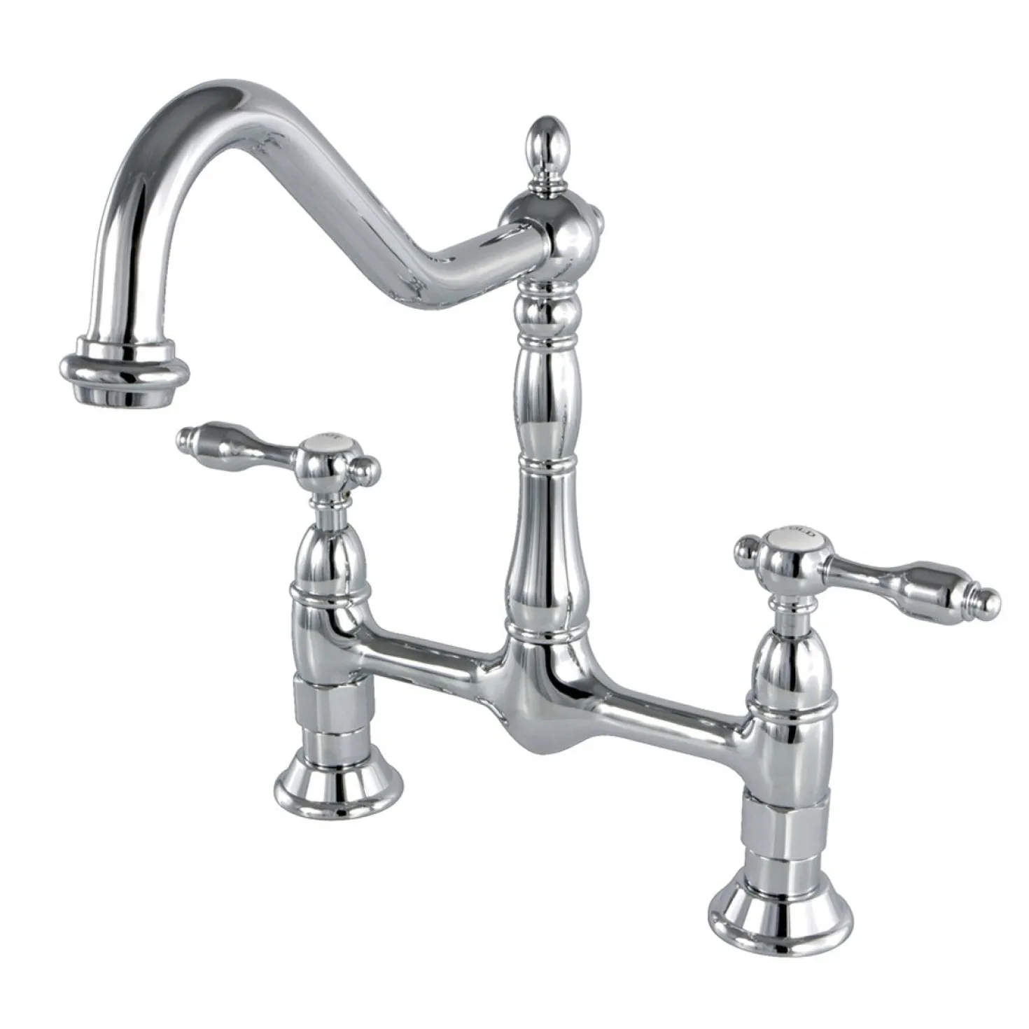 Kingston Brass Tudor 8" Bridge Kitchen Faucet without Sprayer