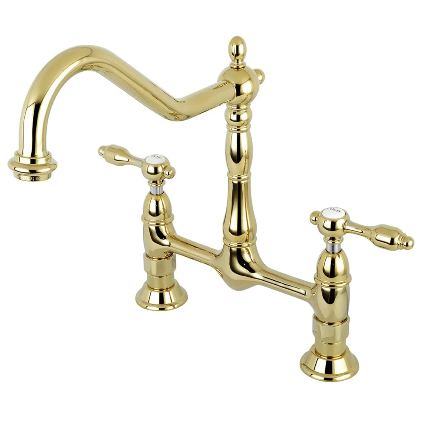Kingston Brass Tudor 8" Bridge Kitchen Faucet without Sprayer