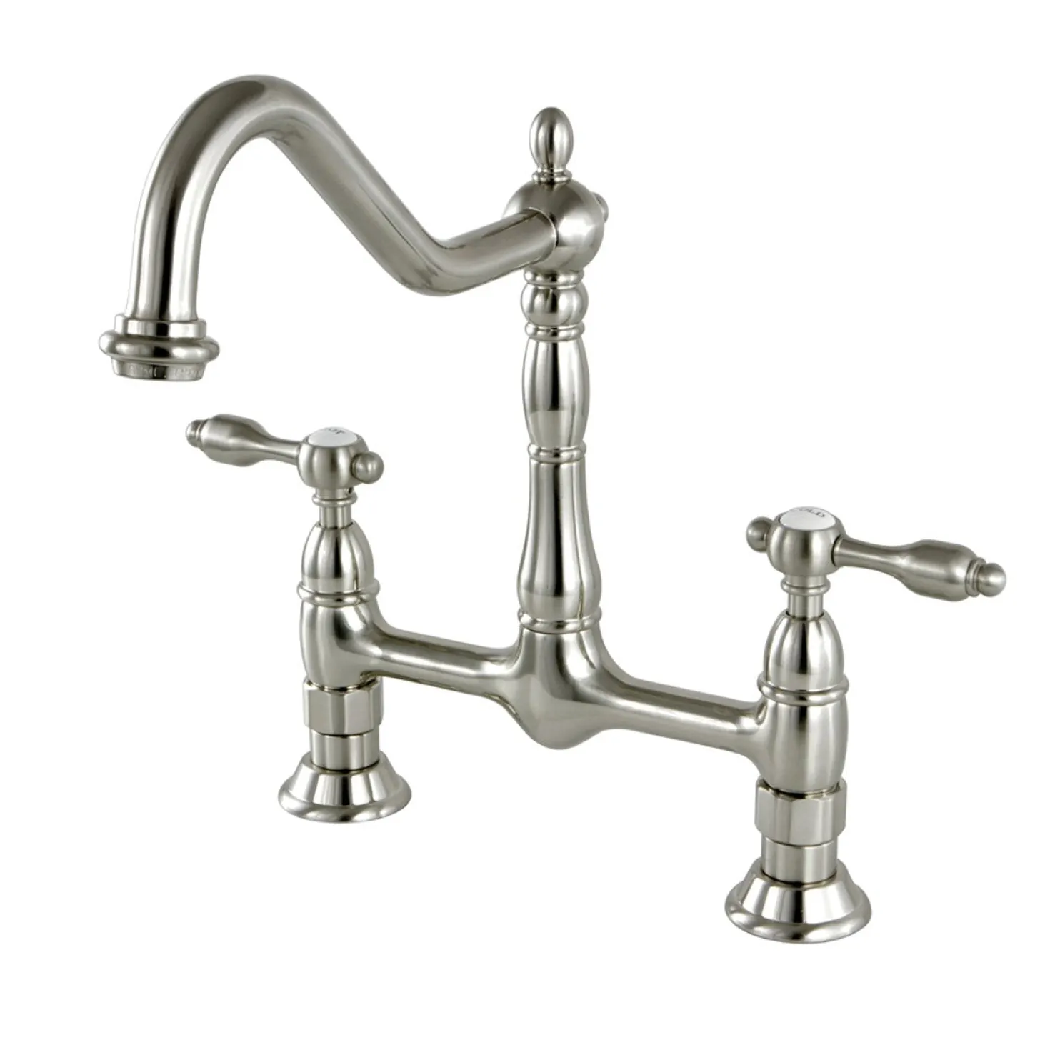 Kingston Brass Tudor 8" Bridge Kitchen Faucet without Sprayer