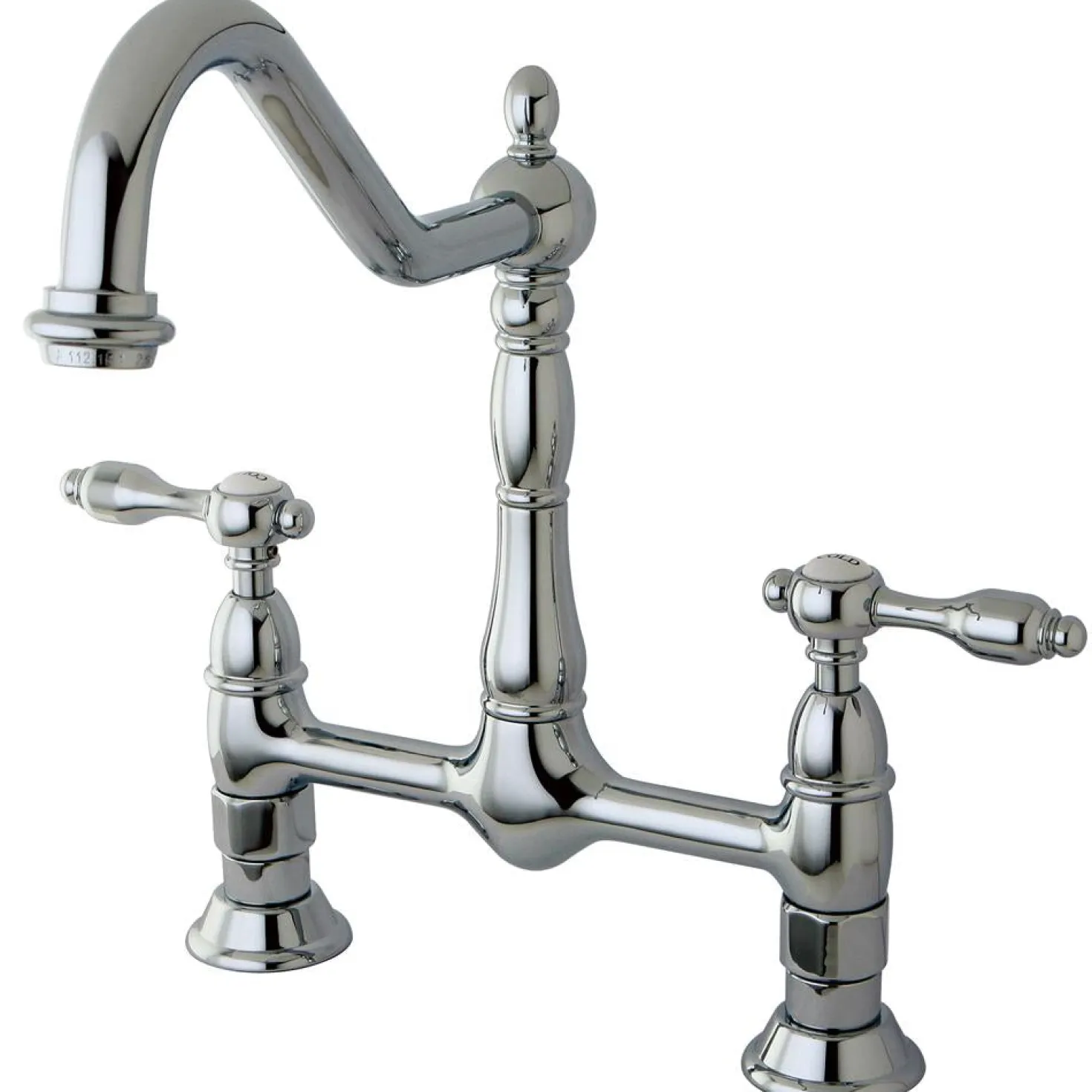 Kingston Brass Tudor 8" Bridge Kitchen Faucet without Sprayer