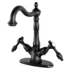 Kingston Brass Tudor 4" Center Lavatory Faucet with Brass Pop-up
