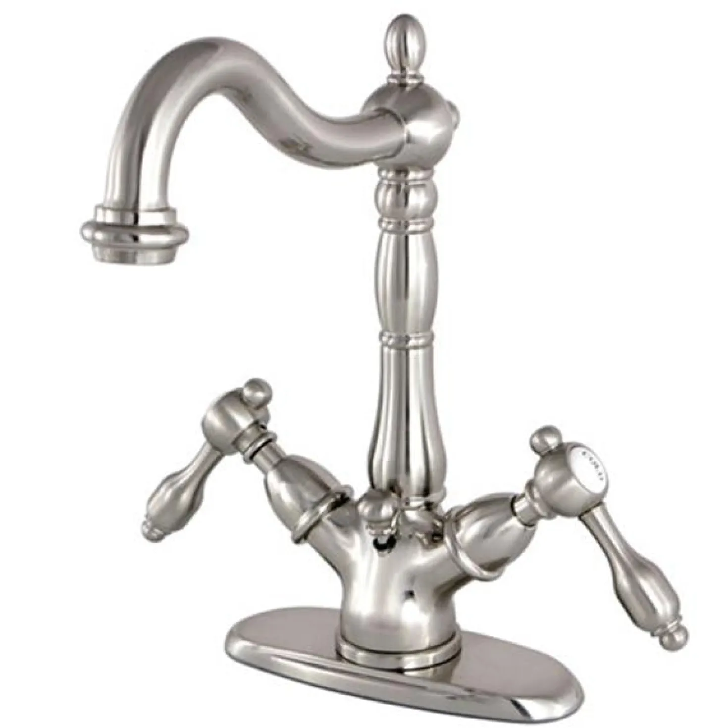 Kingston Brass Tudor 4" Center Lavatory Faucet with Brass Pop-up