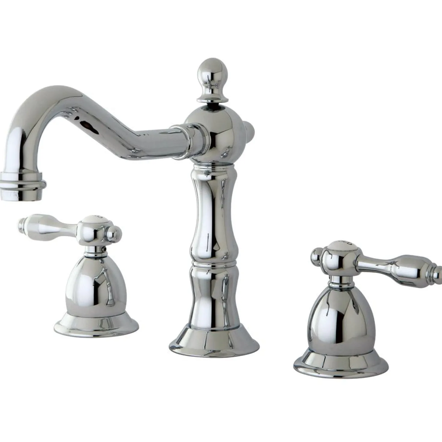 Kingston Brass Tudor Classic Widespread Lavatory Faucet with Brass Pop-up