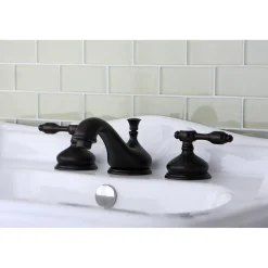 Kingston Brass Tudor Deck Mount 8-Inch Widespread Bathroom Faucet