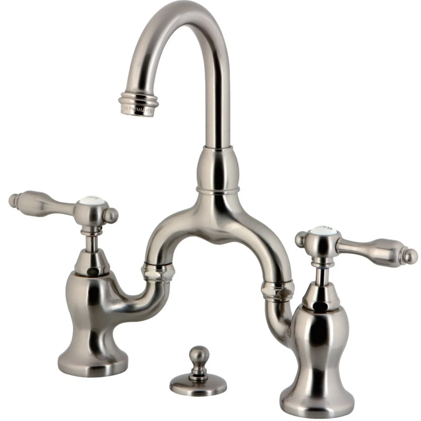 Kingston Brass Tudor Deck Mount Bridge Bathroom Faucet