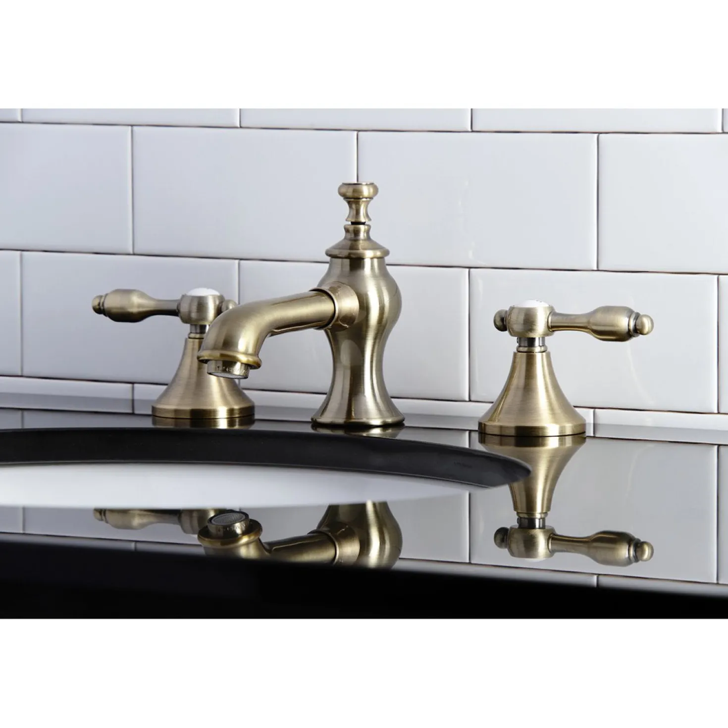 Kingston Brass Tudor 8-Inch Widespread Bathroom Faucet