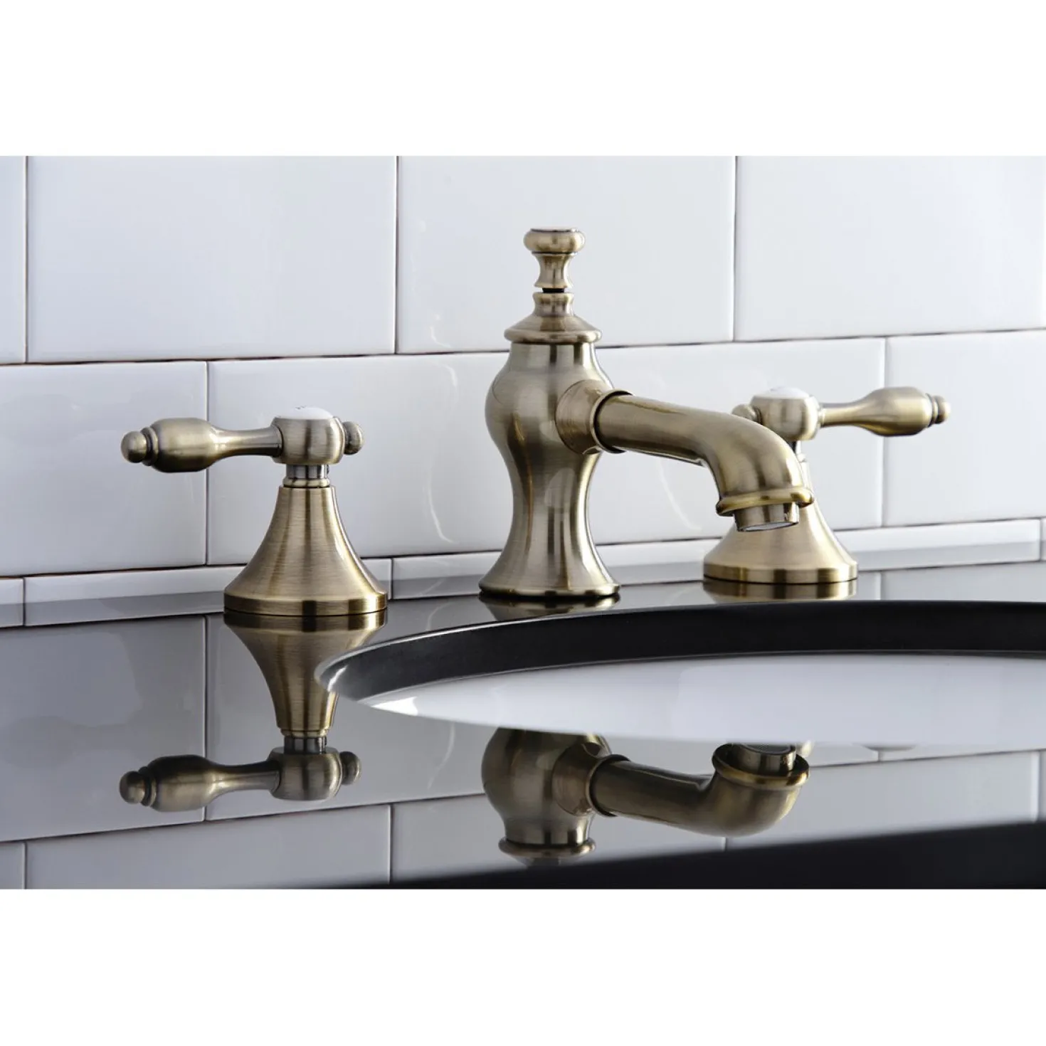 Kingston Brass Tudor 8-Inch Widespread Bathroom Faucet