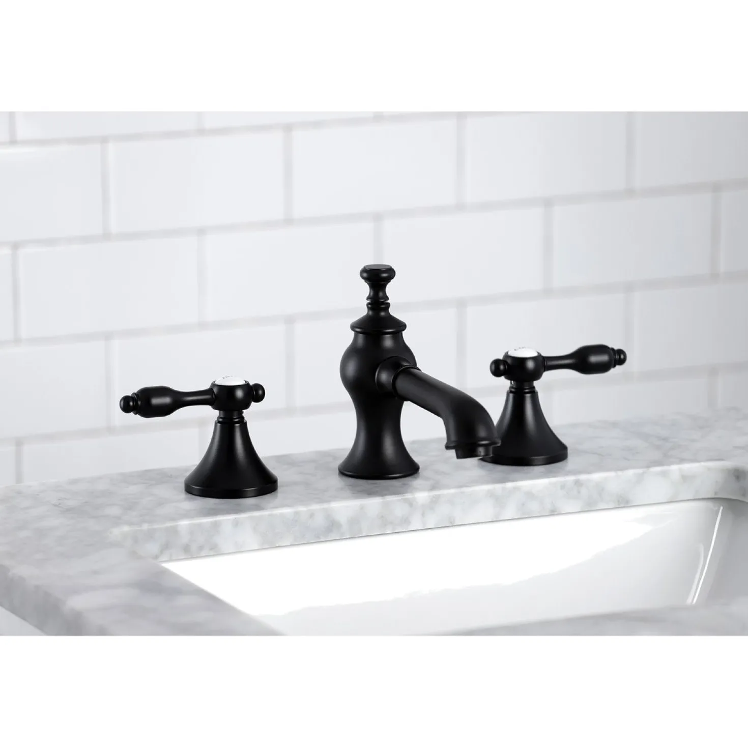Kingston Brass Tudor 8-Inch Widespread Bathroom Faucet
