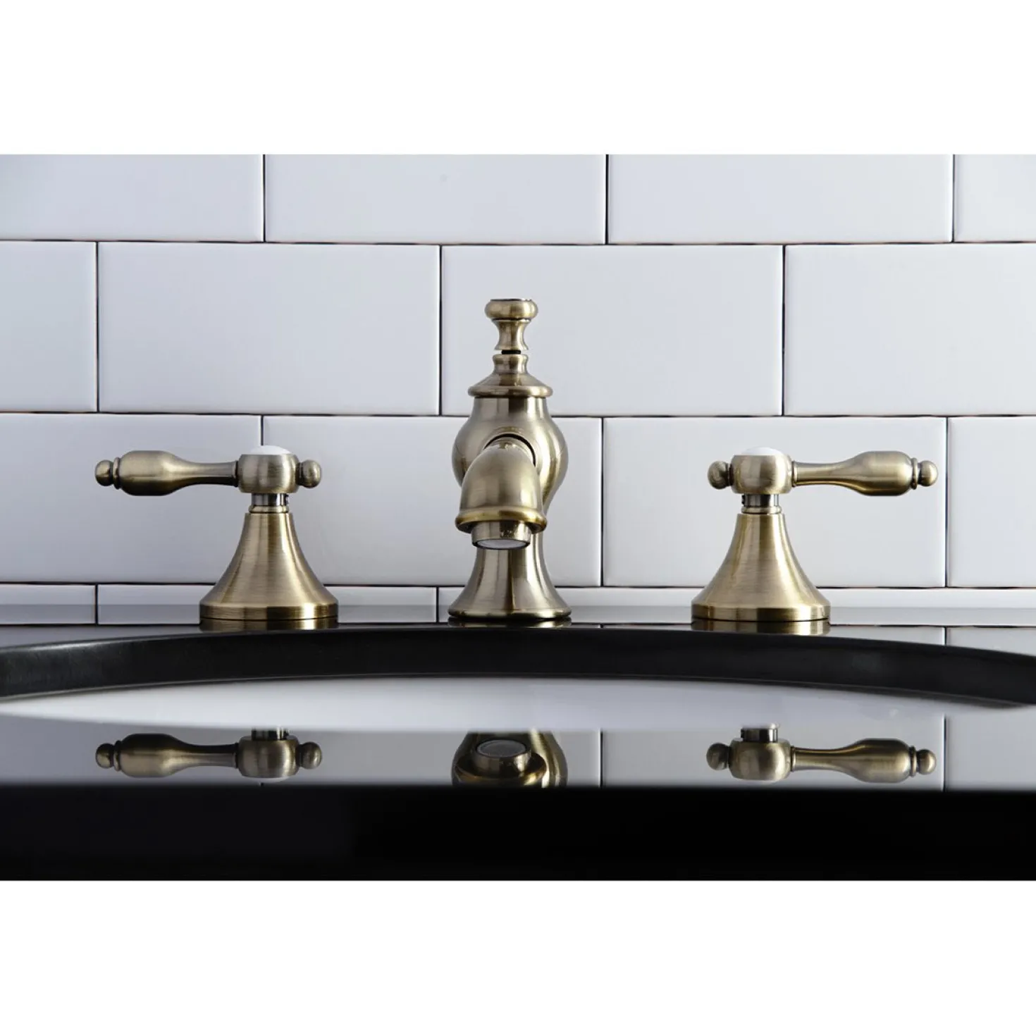 Kingston Brass Tudor 8-Inch Widespread Bathroom Faucet