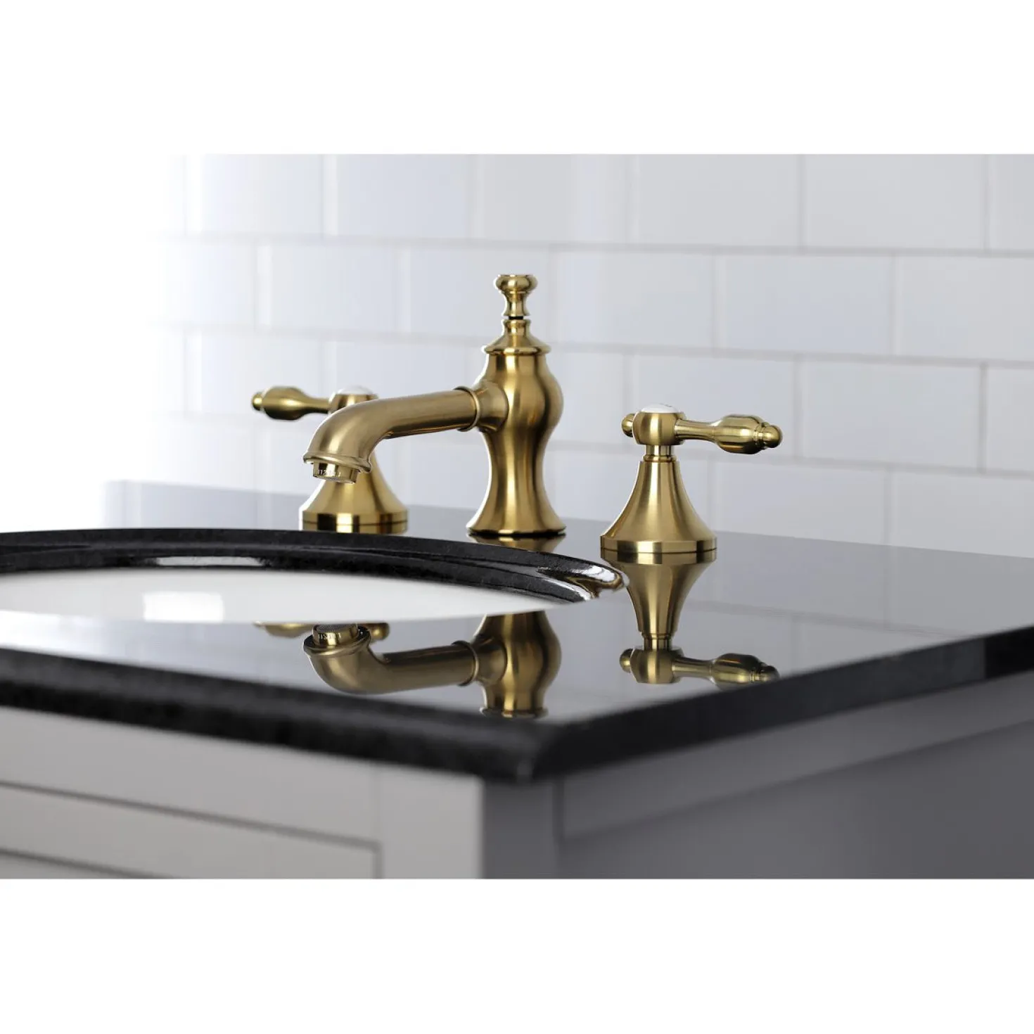 Kingston Brass Tudor 8-Inch Widespread Bathroom Faucet