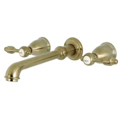 Kingston Brass Tudor Two-Handle Wall Mount Bathroom Faucet