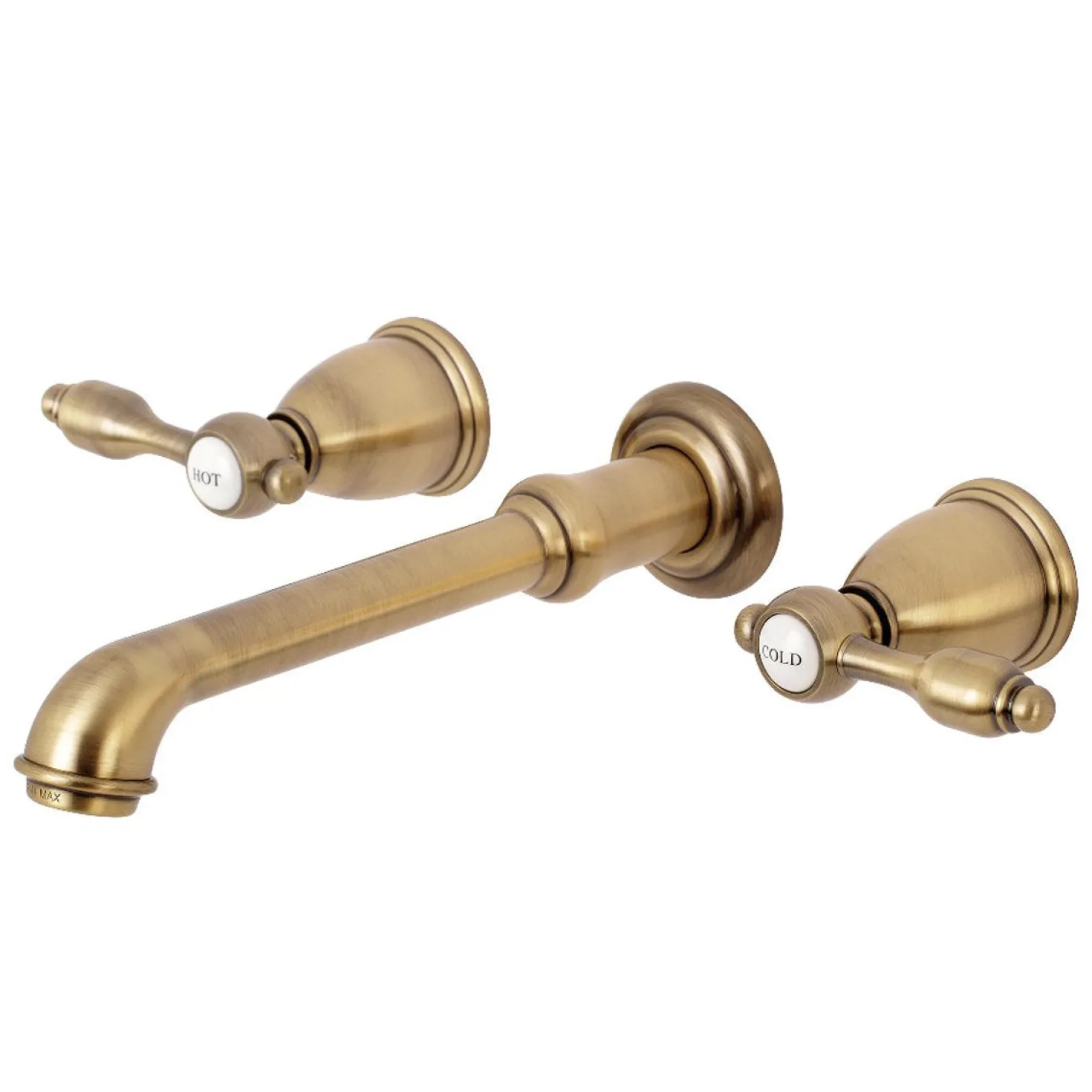 Kingston Brass Tudor Two-Handle Wall Mount Bathroom Faucet