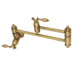 Kingston Brass Tudor Wall Mount Pot Filler Kitchen Faucet