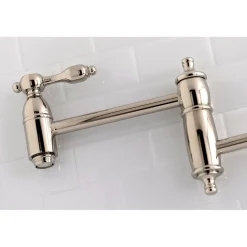 Kingston Brass Tudor Wall Mount Pot Filler Kitchen Faucet