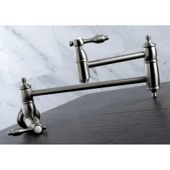 Kingston Brass Tudor Wall Mount Pot Filler Kitchen Faucet