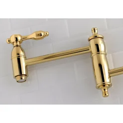 Kingston Brass Tudor Wall Mount Pot Filler Kitchen Faucet