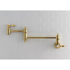 Kingston Brass Tudor Wall Mount Pot Filler Kitchen Faucet