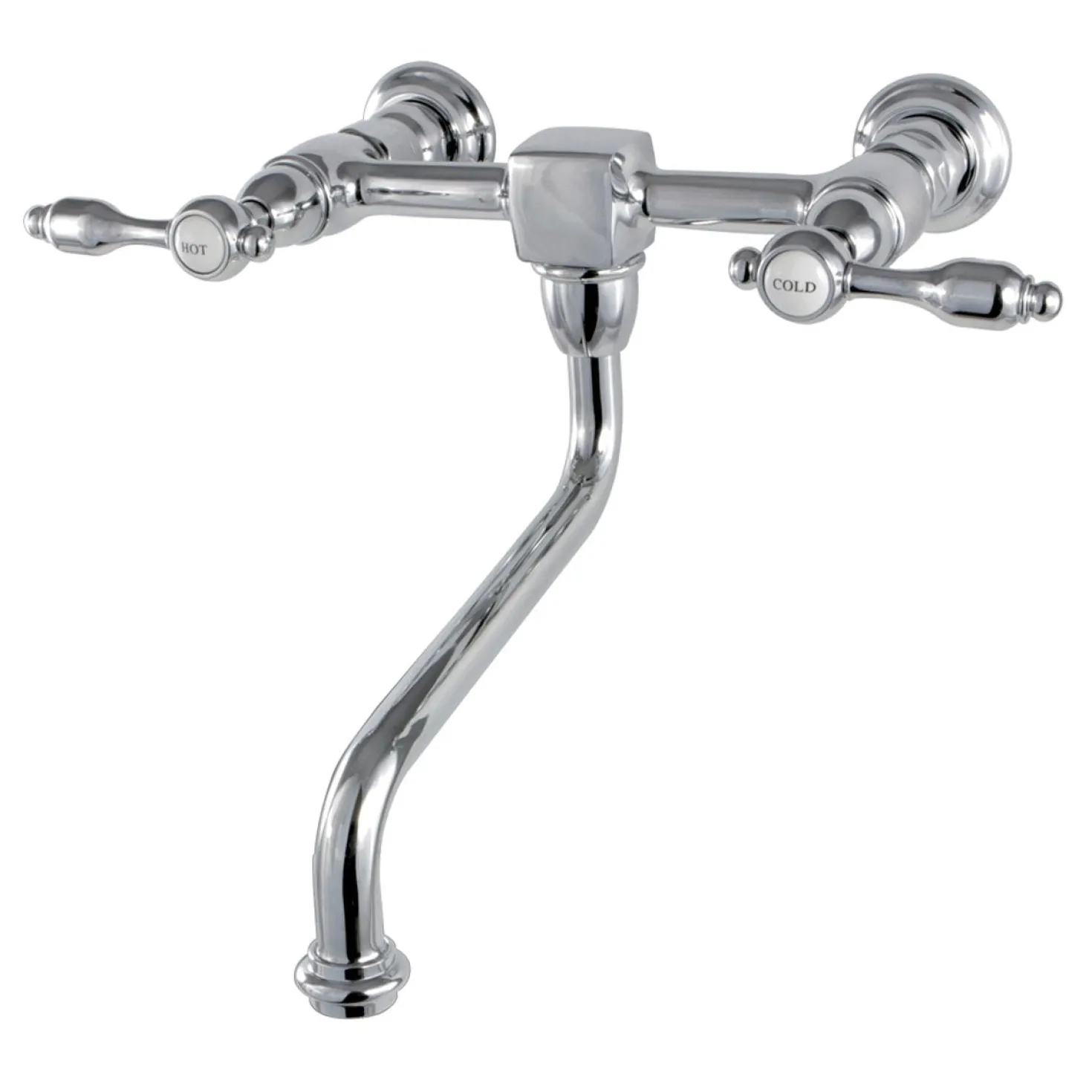 Kingston Brass Tudor Wall Mount 8" Center Vessel Sink Faucet