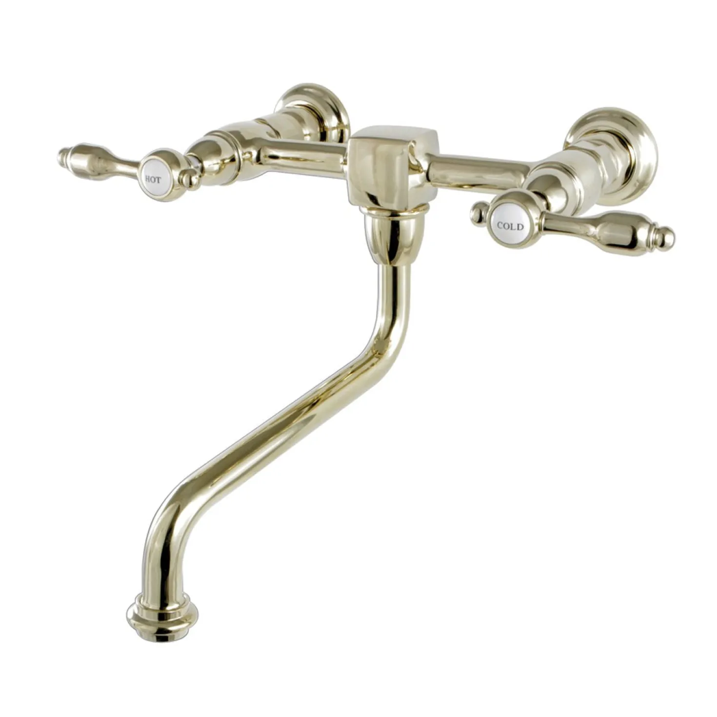 Kingston Brass Tudor Wall Mount 8" Center Vessel Sink Faucet