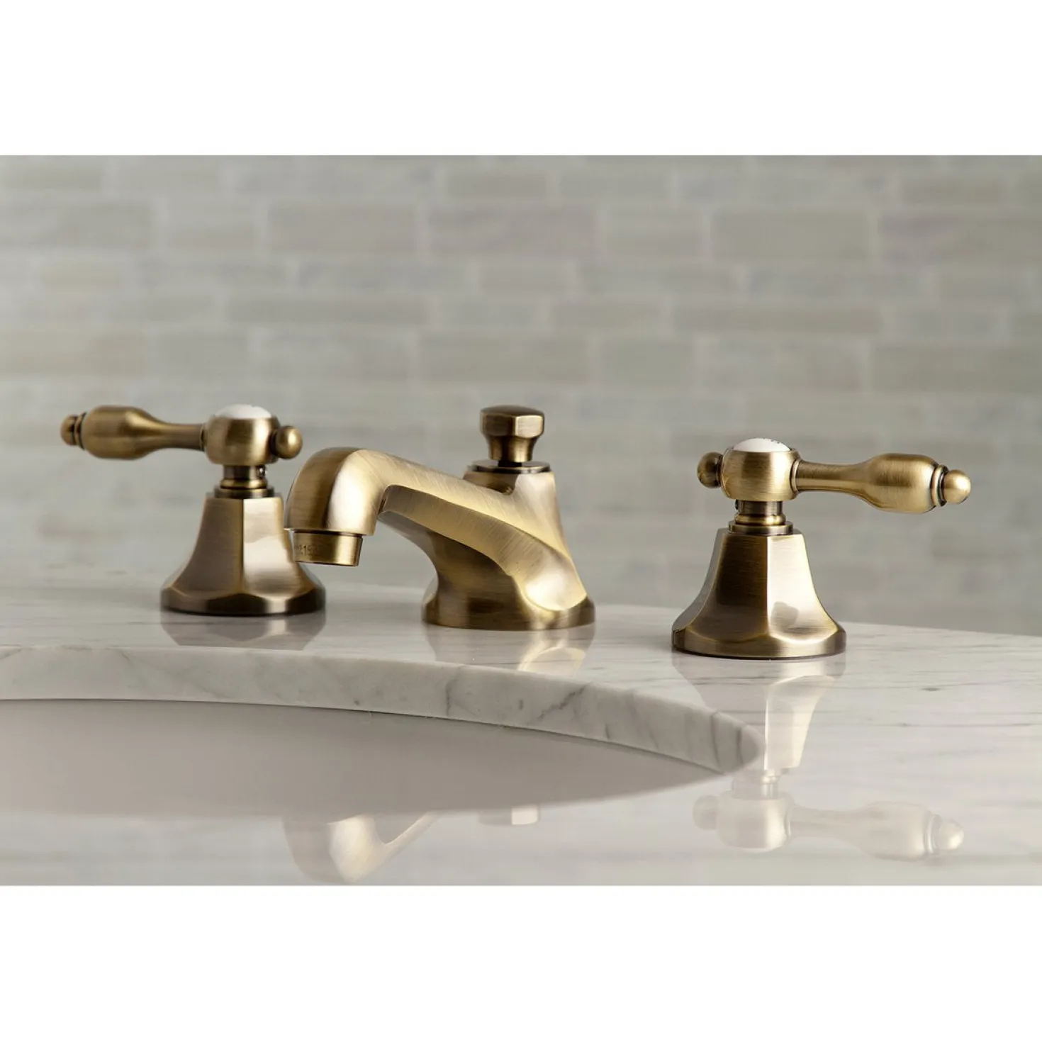 Kingston Brass Tudor 8" Widespread Deck Mount Bathroom Faucet
