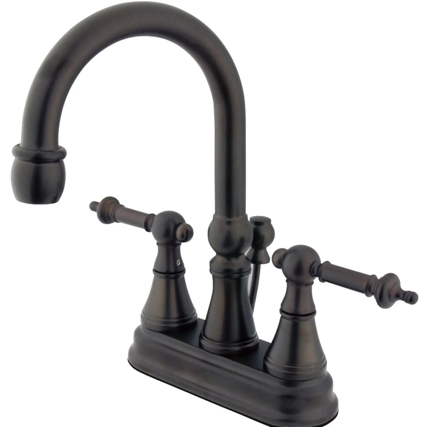 Kingston Brass Tuscany Handle 4" Centerset Lavatory Faucet with Brass Pop-up