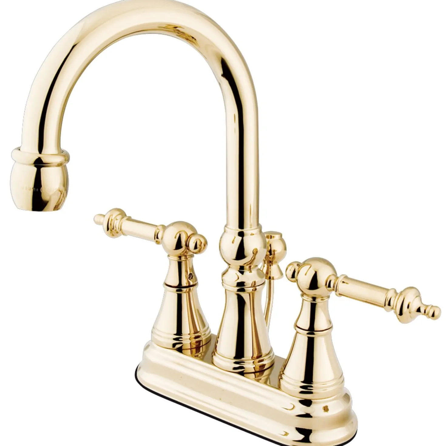 Kingston Brass Tuscany Handle 4" Centerset Lavatory Faucet with Brass Pop-up