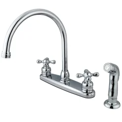 Kingston Brass Twin-Handle 8" Centerset Kitchen Faucet