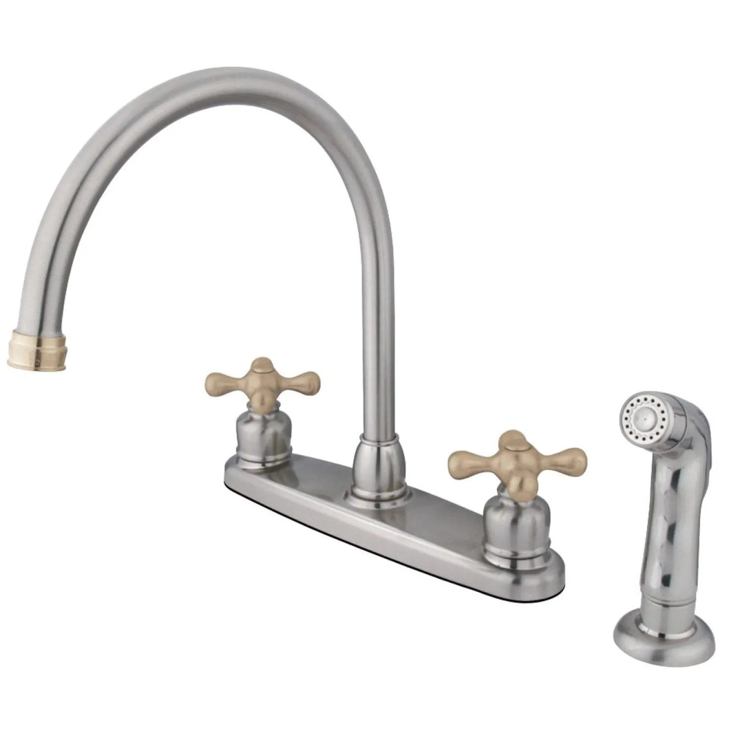 Kingston Brass Twin-Handle 8" Centerset Kitchen Faucet