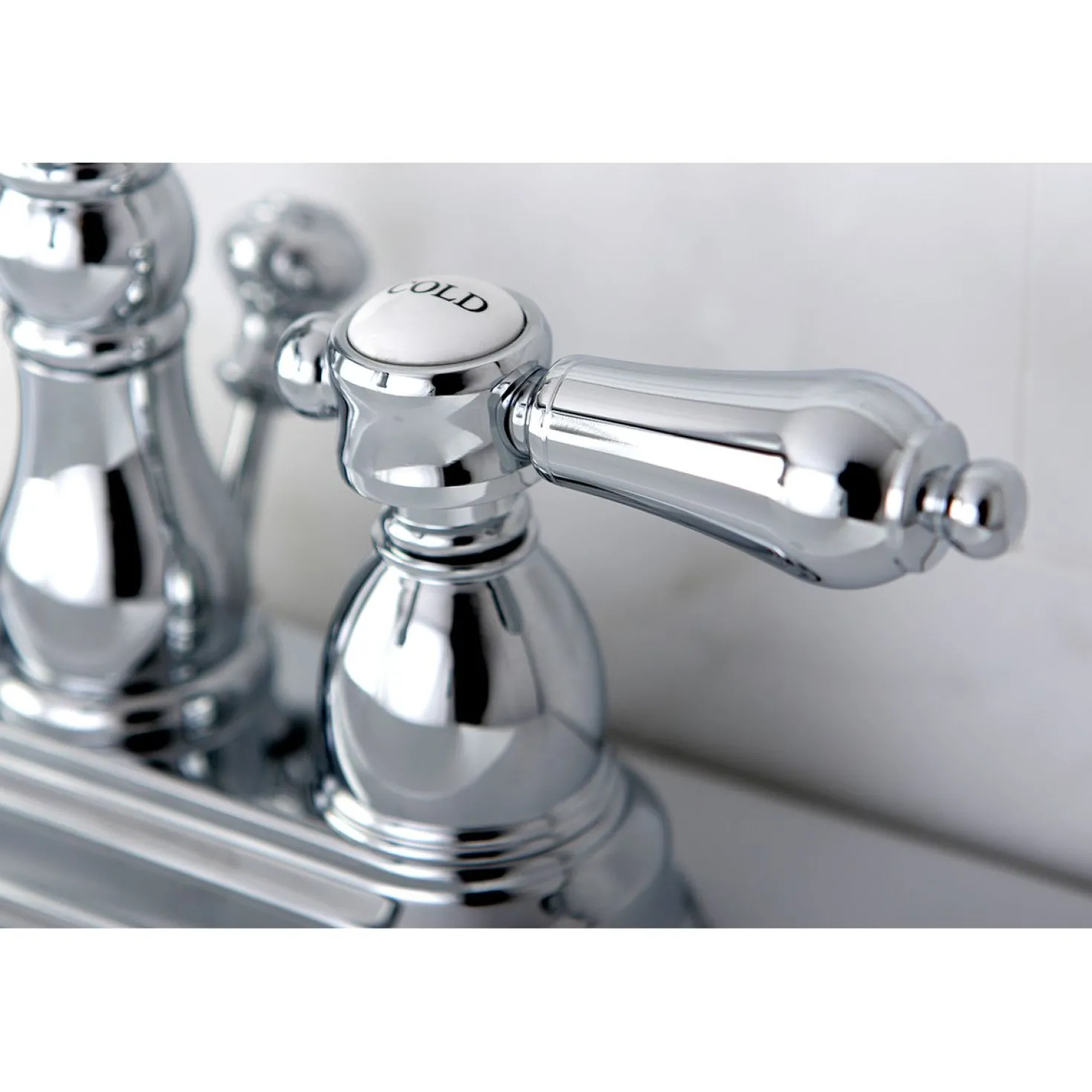 Kingston Brass Twin Handles 4-Inch Centerset Bathroom Faucet