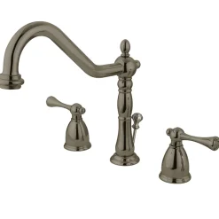 Kingston Brass Two Handle 8" to 14" Widespread Lavatory Faucet with Brass Pop-up