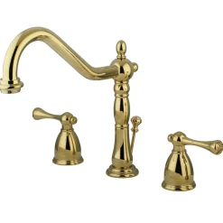 Kingston Brass Two Handle 8" to 14" Widespread Lavatory Faucet with Brass Pop-up