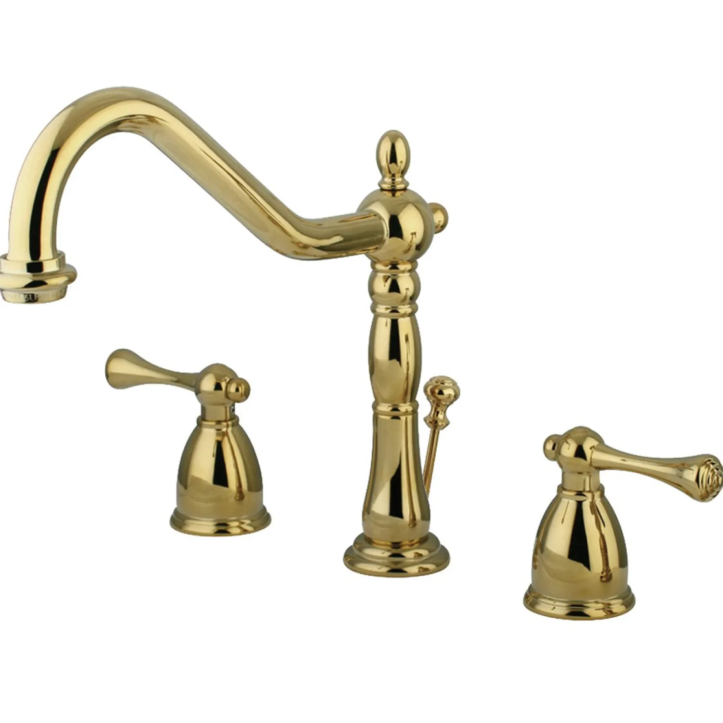 Kingston Brass Two Handle 8" to 14" Widespread Lavatory Faucet with Brass Pop-up