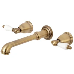 Kingston Brass Two-Handle Wall Mount Bathroom Faucet